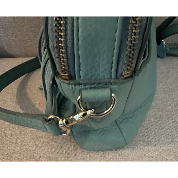 Fossil Sydney Fringe Blue Leather Small Crossbody Bag - Picture 6 of 14